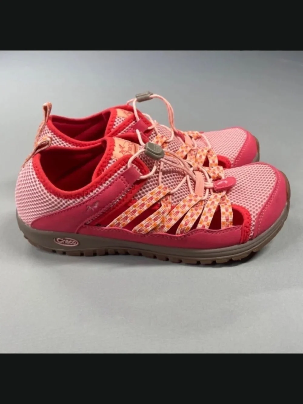 NEW Chaco Shoes Girls 6 red pink orange water hiking outdoor casual junior